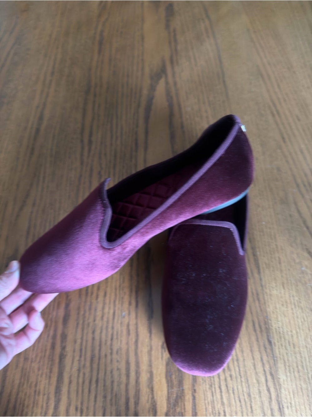 Birdies Starling Slip-On Flats in Burgundy - Picture 2 of 4